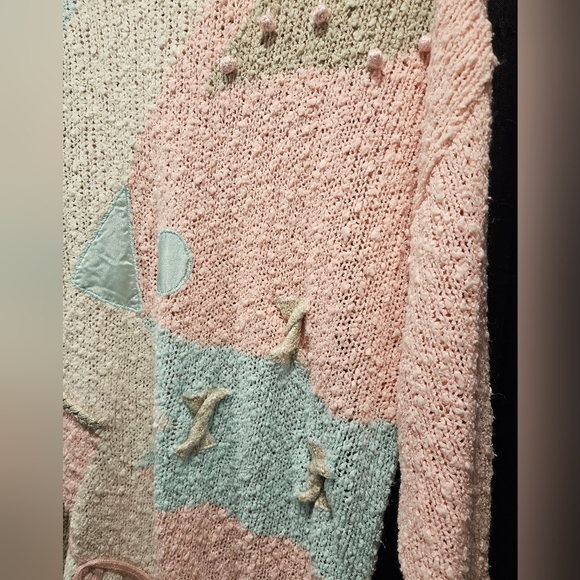 Vintage Partners II by Mervyn’s Pastel Geometric Knit Sweater - Picture 5 of 9